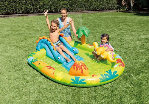 Piscina Inflável 143l Playground Dinossauro Intex
