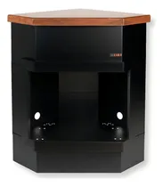 Comprar Hogar Kamin Rinconero Metalico A Gas Tapa De Cedro Natural Color Negro