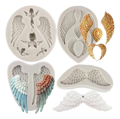 comprar Minfeidms De Alas De Ángel Molde De Silicona Ángel Bebé De 4
