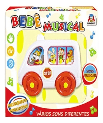 Bebê Musical Com Som Ônibus 640-4 - Braskit