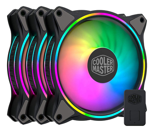 Kit Argb Cooler Master Masterfan Mf120 Halo 120mm X3 Control Led Negro