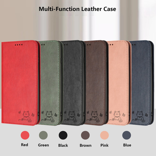 Funda De Piel Estampada Para Motorola G34/e14 4g, G04s, 4g, Bloqueo De Tarjetas, Ranuras Para Tarjetas