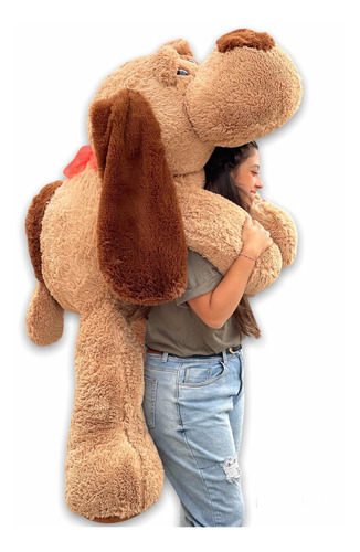 Perro Acostado Peluche Gigante 130cm Perfumado