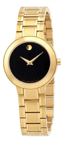 Reloj Movado 0607282 Para Mujer De Cuarzo Esfera Negra