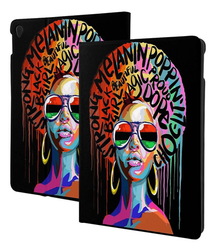 Tie Dye Black Girl Magic iPad Funda Cuero 10 Carcasa Pu