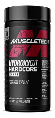 Hydroxycut Hardcore Elite 100 Cáp - Unidad a $84900