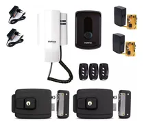Comprar Porteiro Eletrônico Intelbras Com 2 Fechaduras 3 Controles Cor Preto Bivolt