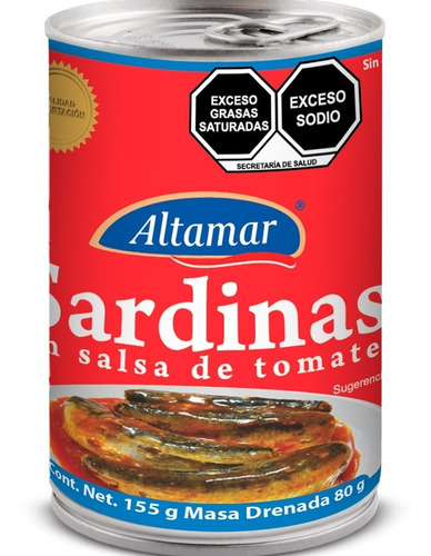Imagen 1 de 3 de Sardina En Salsa De Tomate Altamar 155gr
