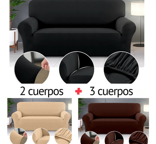 Imagen 1 de 5 de Funda Cobertor Para Muebles De 3+2 Cuerpos + Banda Elástica
