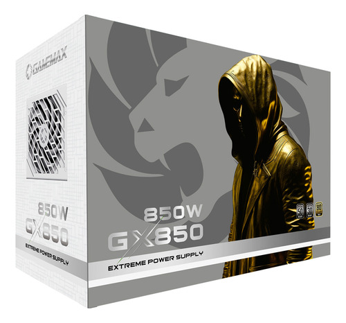 GameMax GX Pro GX850 Pro White fonte modular 850w 80 Plus Gold branca