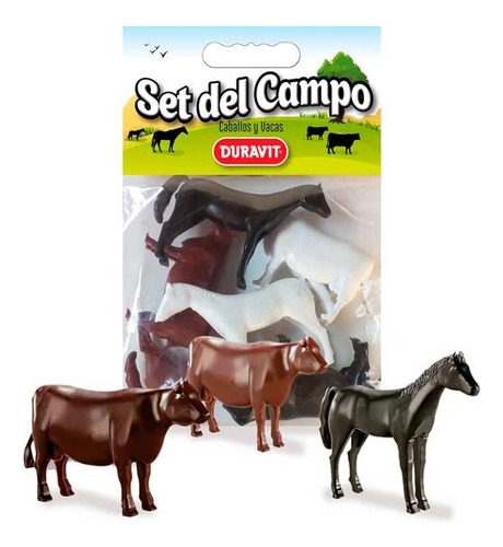 Set Del Campo Animales Caballos Vacas Duravit 630