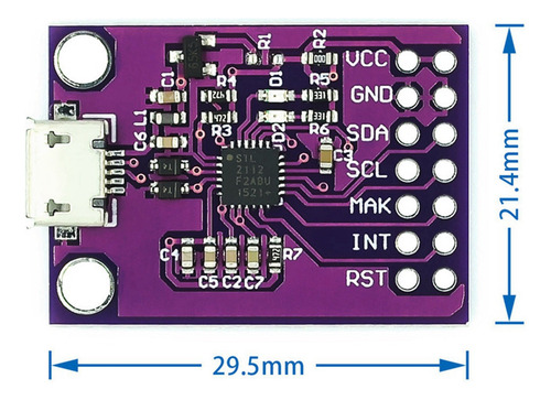 Para 2 Módulos Cp2112, Placa De Depuración Ccs811, Usb Para