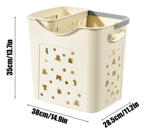 Cesta De Plástico Para Ropa Sucia, Baño, Dormitorio