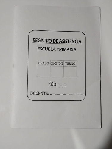 12 Registros De Asistencia Escuelas Primarias