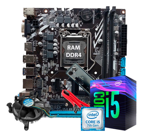 Kit Upgrade Intel Core I5 7° Geração Ddr4 -  Placa Mãe H110