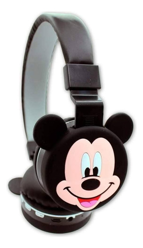 Audífonos De Diadema Bt Mickey Mouse Ah-106l Negro
