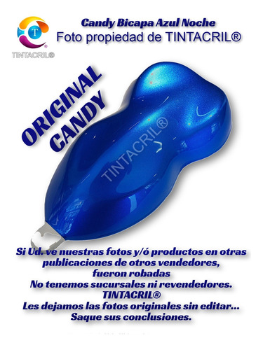 Pintura Candy Tricapa - Tinta Bicapa Candy X 1 Lt  Azul Noch