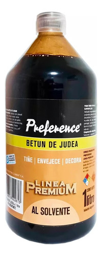 Betun De Judea Liquido Envejecedor Al Solvente X 1 Litro Óleo Marrón