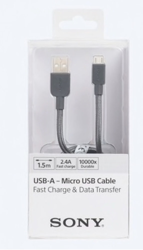 Cable Usb Sony Usb A Micro-usb Adaptador Lighthing 1mts /vc Color Gris claro