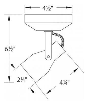 Wac Lighting Me-007led-bk Foco Led Monopoint 007 Con Lámpara