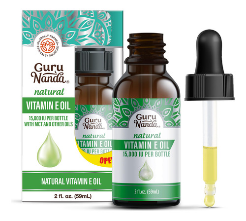 Aceite De Vitamina E Gurunanda 60 Ml 15.000 Ui Con Aceite De