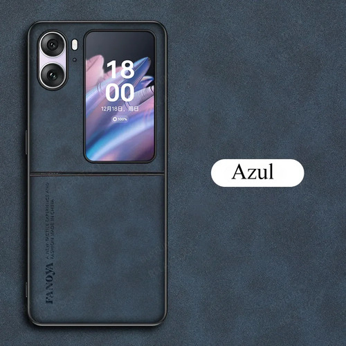 Funda Para Oppo Find N2 Flip Case Uso Rudo De Cuero Pu Lujo Anti-caída Bumper Para Mujeres Hombres