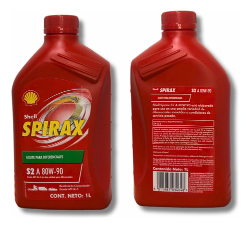 Aceite Shell Spirax A 80w90 Transmisión Manual