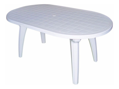 Mesa Plastica Mascardi Oval Blanca Alma De Acero Super !!