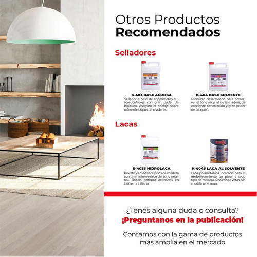 Imagen 5 de 6 de Renovador Protector Kekol Prymer Piso Flotante K410 1l Me