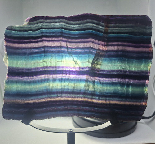 Fluorita Arcoirirs + Base De Hierro - Espectacular Especimen