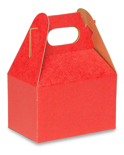 Cajas Asa Superior - 10x6x6cm, Rojas - 100/paq - Uline