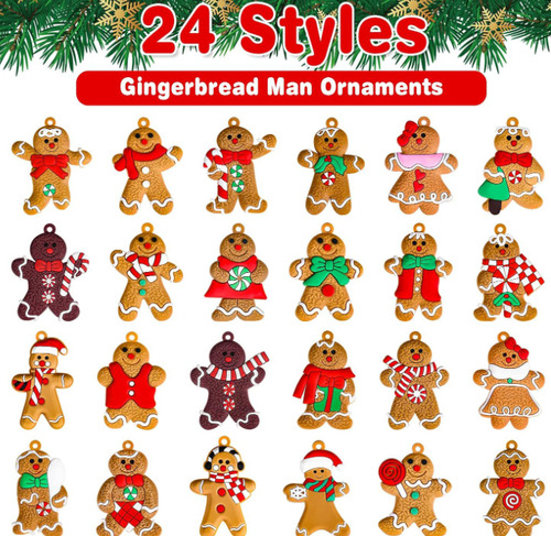 Adornos Colgantes Navideños, 24 Unidades, Bonita Decoración,