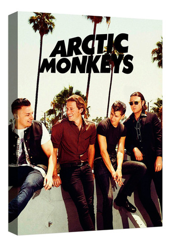 Cuadro Decorativo Canvas Moderno Arctic Monkeys Color Artic Monkeys 2 Armazón Natural