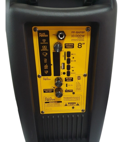 Imagen 2 de 3 de Corneta Portatil Amplificada 10000w 8 Led Multicolor