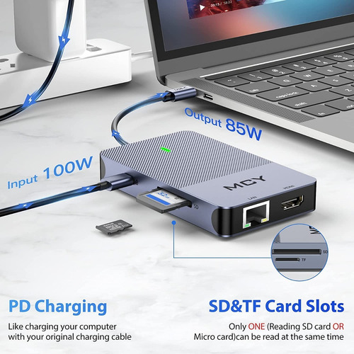 Hub Usb-c - 3 Port Usb 3.0 + Hdmi + Red + Pd + Sd - Pc/mac
