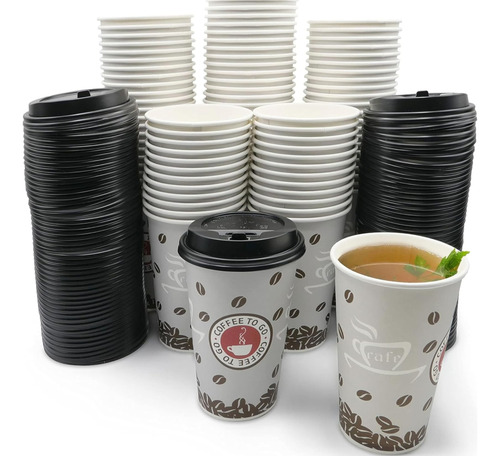 Just Pack It [20 Oz - 100 Juegos Con Tapas] Tazas De Café Ca