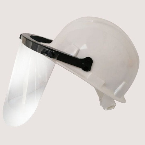 Casco Industrial Blanco Con Proteccion Facial Pantalla