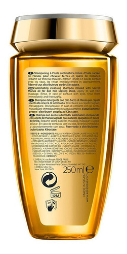 Imagen 2 de 9 de Shampoo Kérastase Bain Elixir Ultime Aceite Marula 250 Ml