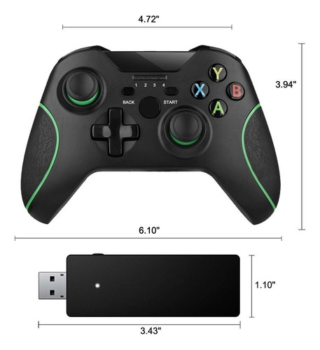 Imagen 10 de 10 de Control Joystick Inalámbrico Para Xbox One Pc Vibración Dual