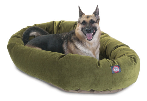 Majestic Pet Products- Cama Villa Bagel Para Perros, Verde,.