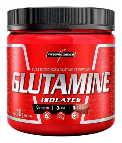 Imagem 1 de 1 de Suplemento em  pó Integralmédica  Glutamine Isolates glutamina em pote de 300g