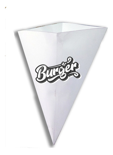 Cono Para Papas Con Impresión A Dos Tintas Blanco Cono A Dos Tintas
