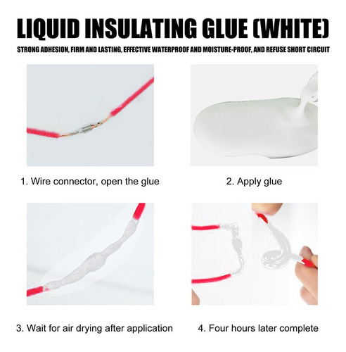Imagen 4 de 4 de Huincha Aisladora Liquida 125ml Secado Rápido Negra O Blanco