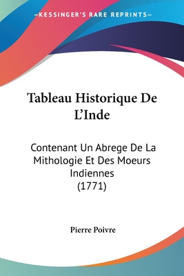 Libro Tableau Historique De L'inde: Contenant Un Abrege D...