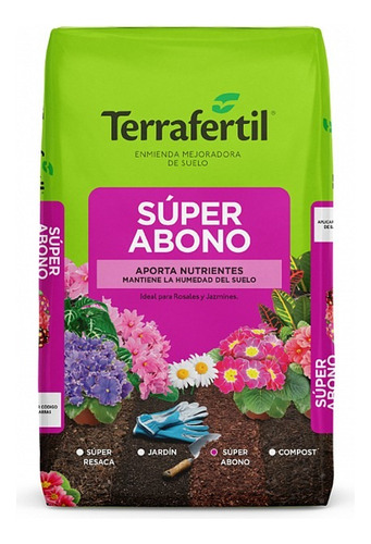 Sustrato Terrafertil Super Abono Enmienda Mejoradora 20lts