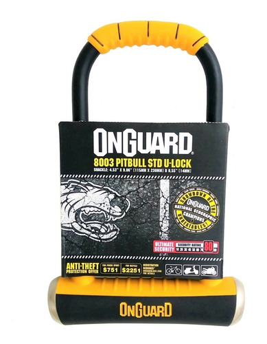 Candado Bicicleta U Lock Onguard 8003 O Moto Seguridad 80