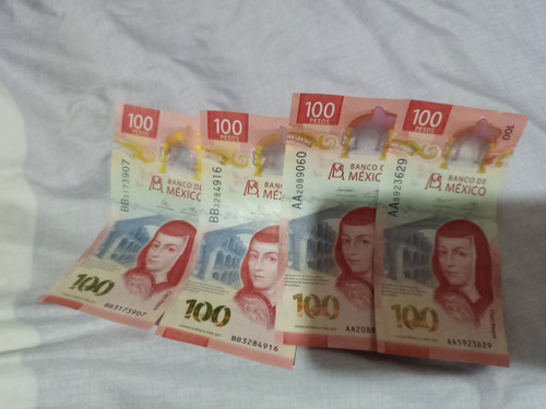 Billetes De $100 Pesos Con Doble Letra Aa 