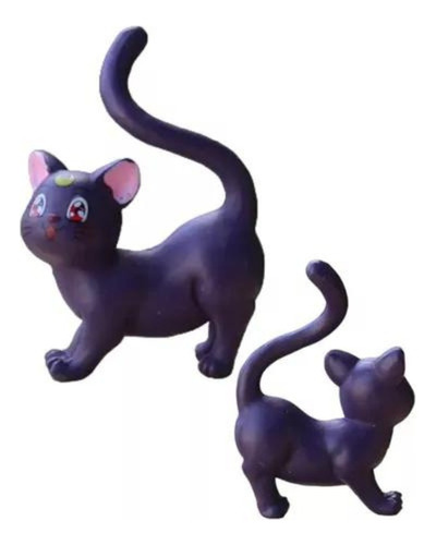 Increible Figura Gata Luna Sailor Moon Anime Miniatura