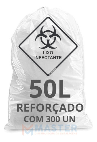 Saco De Lixo Hospitalar Infectante - 50 Litros - 300unidades