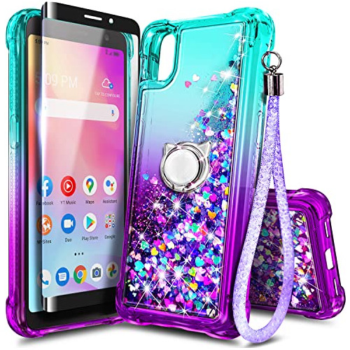 Funda Para Alcatel Tcl A3 A509dl/tcl A30 Aqua/morado Liqu-02